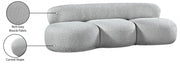 Venti 88.5" Boucle Fabric Upholstered Sofa in Grey - 140Grey-S