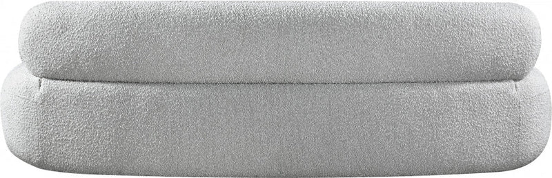 Venti 88.5" Boucle Fabric Upholstered Sofa in Grey - 140Grey-S