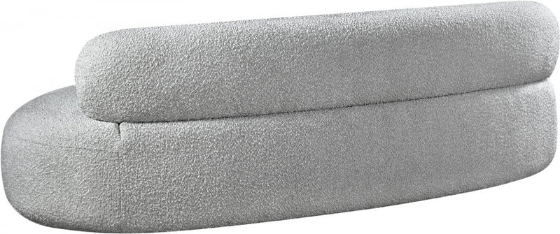Venti 88.5" Boucle Fabric Upholstered Sofa in Grey - 140Grey-S