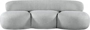 Venti 88.5" Boucle Fabric Upholstered Sofa in Grey - 140Grey-S