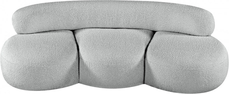 Venti 88.5" Boucle Fabric Upholstered Sofa in Grey - 140Grey-S