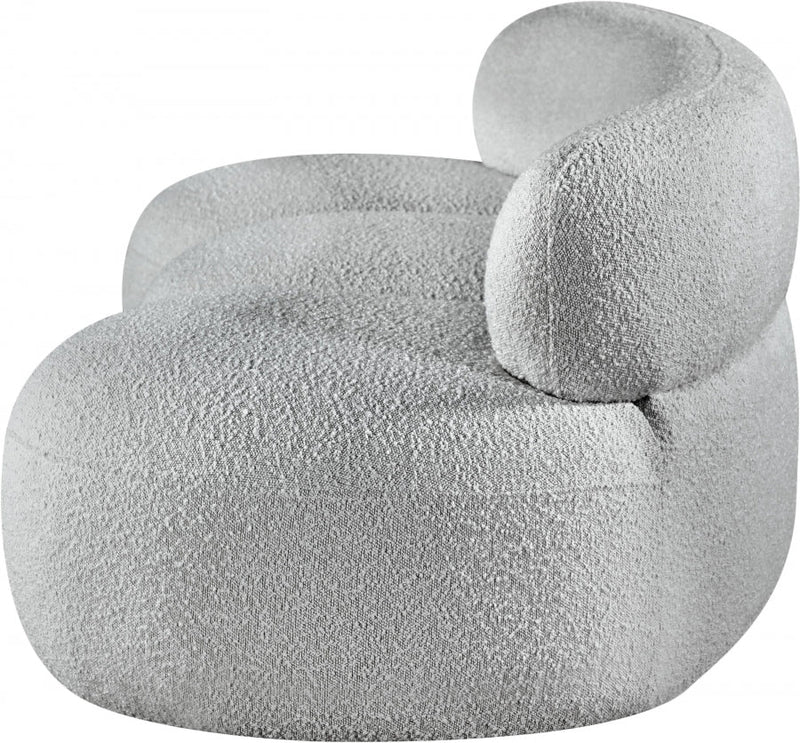 Venti 88.5" Boucle Fabric Upholstered Sofa in Grey - 140Grey-S