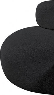 Venti Boucle Fabric Upholstered Living Room Chair in Black - 140Black-C