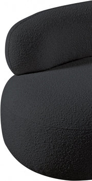 Venti Boucle Fabric Upholstered Living Room Chair in Black - 140Black-C
