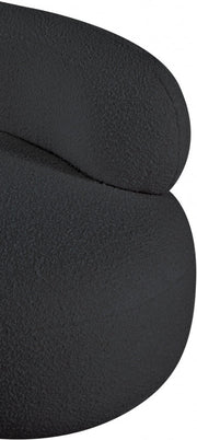 Venti Boucle Fabric Upholstered Living Room Chair in Black - 140Black-C
