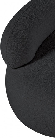 Venti Boucle Fabric Upholstered Living Room Chair in Black - 140Black-C