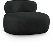 Venti Boucle Fabric Upholstered Living Room Chair in Black - 140Black-C