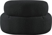 Venti Boucle Fabric Upholstered Living Room Chair in Black - 140Black-C