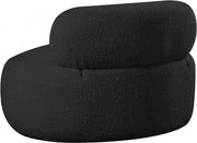 Venti Boucle Fabric Upholstered Living Room Chair in Black - 140Black-C