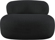 Venti Boucle Fabric Upholstered Living Room Chair in Black - 140Black-C