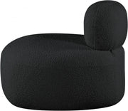 Venti Boucle Fabric Upholstered Living Room Chair in Black - 140Black-C