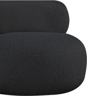 Venti Boucle Fabric Upholstered Living Room Chair in Black - 140Black-C