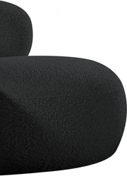 Venti Boucle Fabric Upholstered Living Room Chair in Black - 140Black-C
