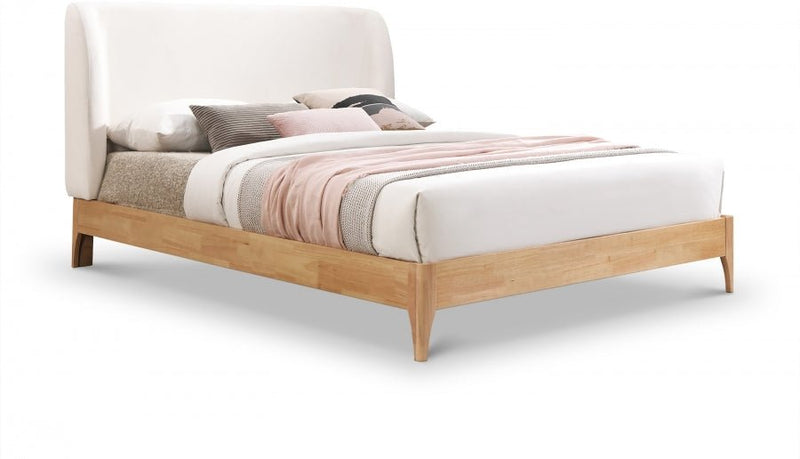 Ventura Fabric King Bed Cream - Gate FurnitureKing Bed
