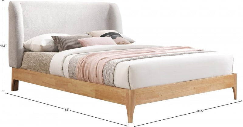 Ventura Fabric King Bed Grey - Gate FurnitureKing Bed