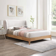 Ventura Fabric Queen Bed Grey - Gate FurnitureQueen Bed