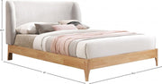 Ventura Fabric Queen Bed Grey - Gate FurnitureQueen Bed