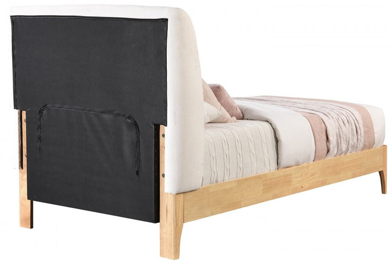 Ventura Fabric Twin Bed Cream - Gate FurnitureTwin Bed