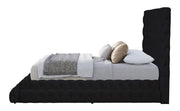 Vera - Black Upholstered King Bed with USB Charger - B150-K-Bed