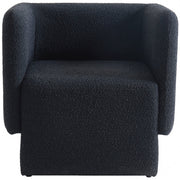 Vera Boucle Fabric Upholstered Accent Chair in Black - 575Black