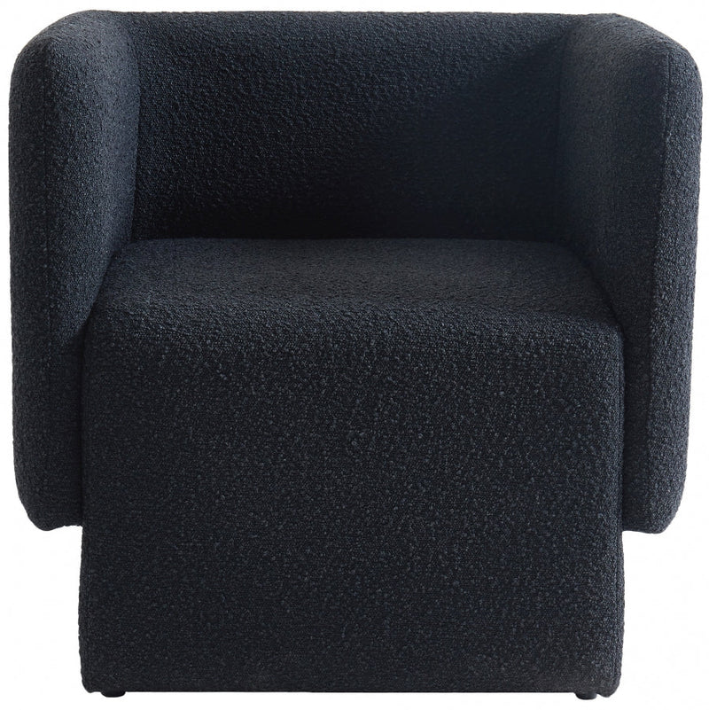 Vera Boucle Fabric Upholstered Accent Chair in Black - 575Black