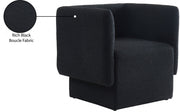 Vera Boucle Fabric Upholstered Accent Chair in Black - 575Black