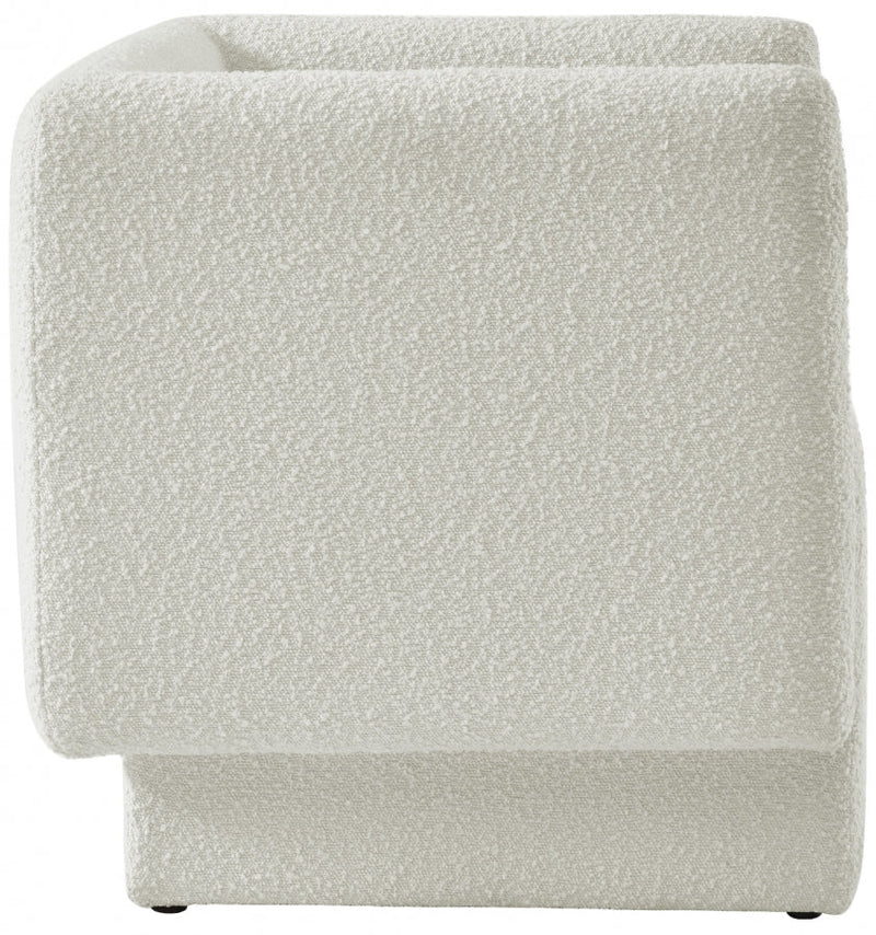 Vera Boucle Fabric Upholstered Accent Chair in Cream - 575Cream