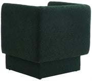 Vera Boucle Fabric Upholstered Accent Chair in Green - 575Green
