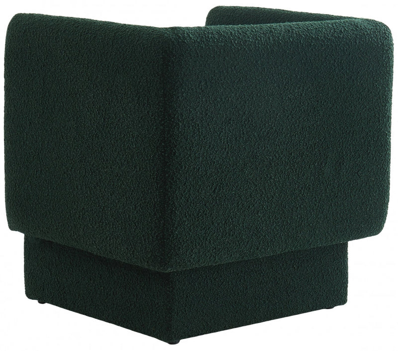 Vera Boucle Fabric Upholstered Accent Chair in Green - 575Green
