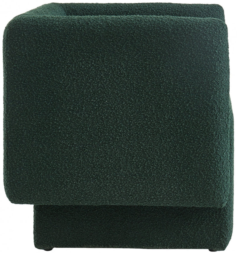 Vera Boucle Fabric Upholstered Accent Chair in Green - 575Green