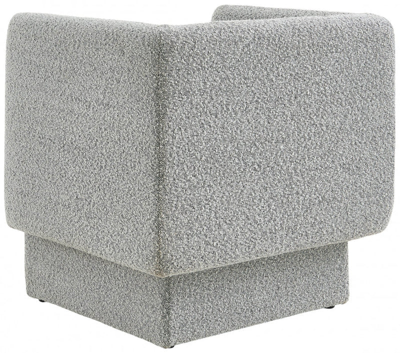 Vera Boucle Fabric Upholstered Accent Chair in Grey - 575Grey