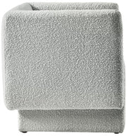 Vera Boucle Fabric Upholstered Accent Chair in Grey - 575Grey