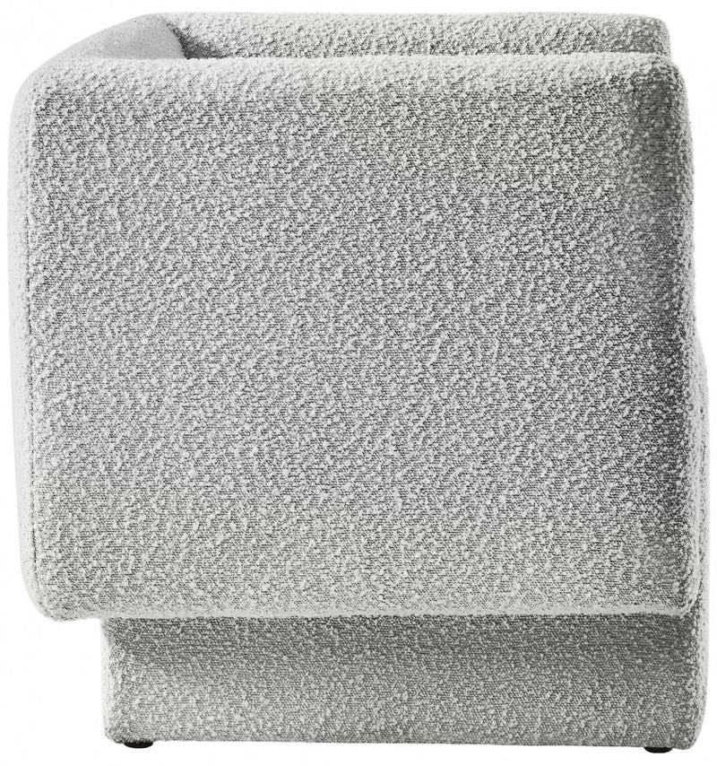 Vera Boucle Fabric Upholstered Accent Chair in Grey - 575Grey