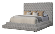 Vera - Gray Upholstered Queen Bed with USB Charger - B151-Q-Bed