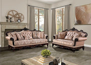 Veracruz Dark Cherry/Light Brown Loveseat - FM65002BR-LV