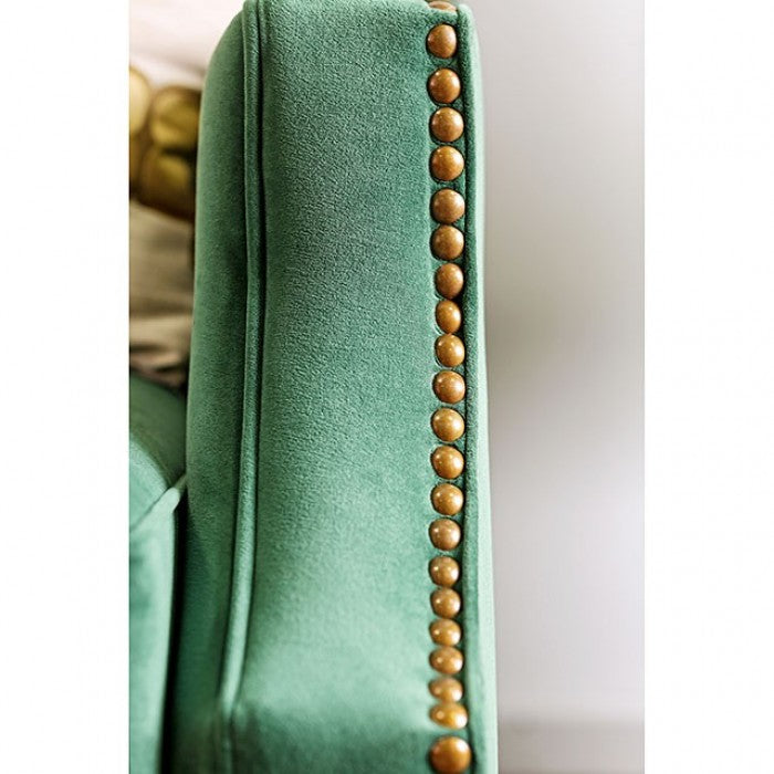 Verdante Emerald Green/Gold Sofa - SM2271-SF