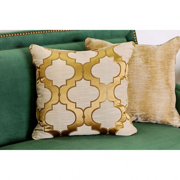 Verdante Emerald Green/Gold Sofa - SM2271-SF
