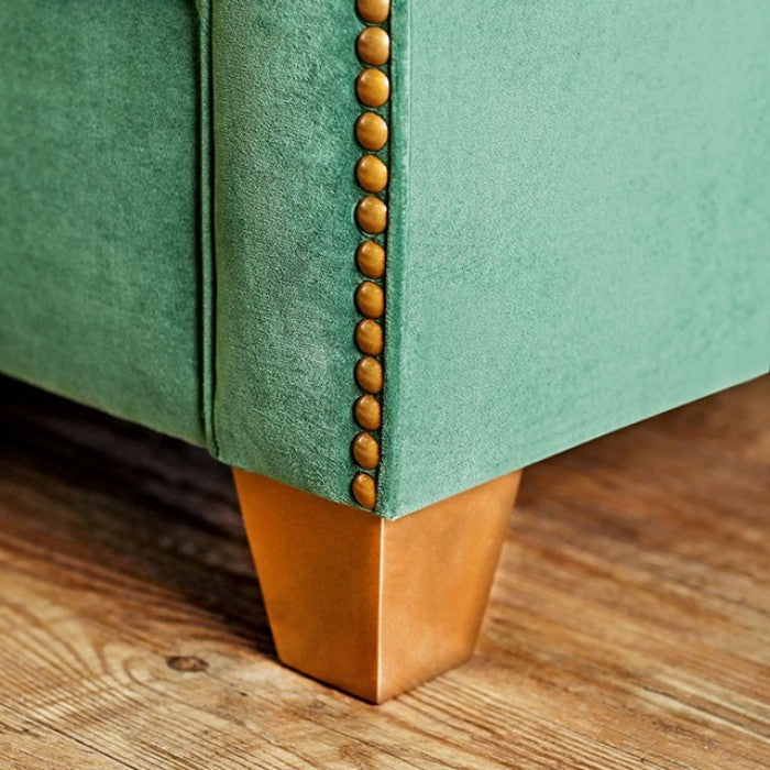 Verdante Emerald Green/Gold Sofa - SM2271-SF