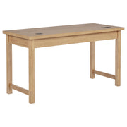 Vermes 55-inch 3-drawer Writing Desk with Power Outlet Light Ash - 802061