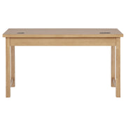 Vermes 55-inch 3-drawer Writing Desk with Power Outlet Light Ash - 802061