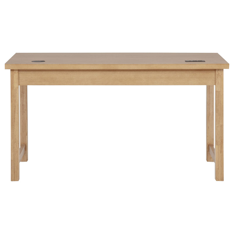 Vermes 55-inch 3-drawer Writing Desk with Power Outlet Light Ash - 802061