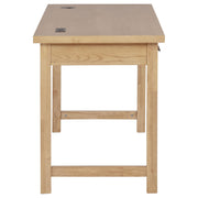 Vermes 55-inch 3-drawer Writing Desk with Power Outlet Light Ash - 802061