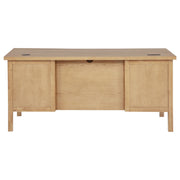 Vermes 66-inch 7-drawer Computer Desk with Power Outlet Light Ash - 802062