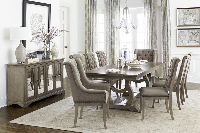 Vermillion Gray Cashmere Extendable Dining Set - Gate FurnitureDining Room Set