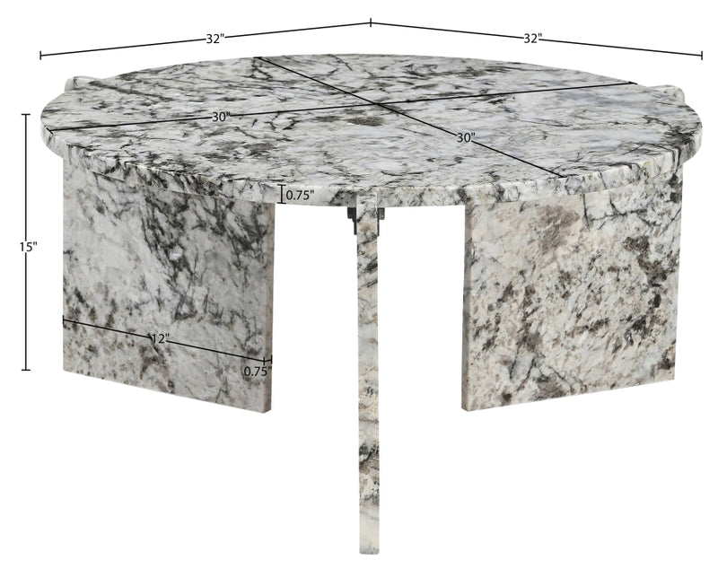 Vernazza Genuine Marble Coffee Table in Alaska - 77009Alaska-CT