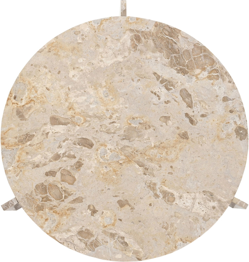 Vernazza Genuine Marble Coffee Table in Beige - 77009Beige-CT