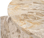 Vernazza Genuine Marble Coffee Table in Beige - 77009Beige-CT