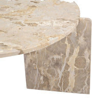 Vernazza Genuine Marble Coffee Table in Beige - 77009Beige-CT