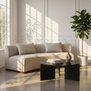 Vernazza Genuine Marble Coffee Table in Black - 77009Black-CT