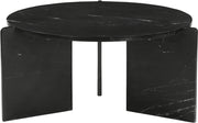Vernazza Genuine Marble Coffee Table in Black - 77009Black-CT